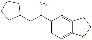 2-cyclopentyl-1-(2,3-dihydro-1-benzofuran-5-yl)ethan-1-amine Structure