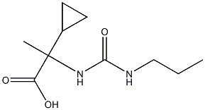2-cyclopropyl-2-{[(propylamino)carbonyl]amino}propanoic acid Struktur