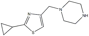 2-cyclopropyl-4-(piperazin-1-ylmethyl)-1,3-thiazole Structure