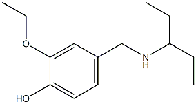 2-ethoxy-4-[(pentan-3-ylamino)methyl]phenol 结构式