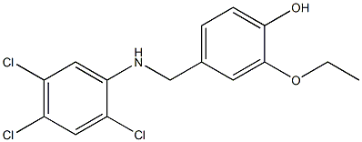 2-ethoxy-4-{[(2,4,5-trichlorophenyl)amino]methyl}phenol 化学構造式