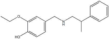 2-ethoxy-4-{[(2-phenylpropyl)amino]methyl}phenol 结构式