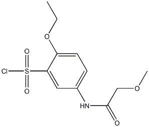 2-ethoxy-5-(2-methoxyacetamido)benzene-1-sulfonyl chloride Struktur