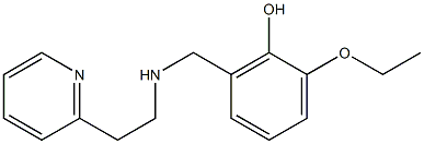 2-ethoxy-6-({[2-(pyridin-2-yl)ethyl]amino}methyl)phenol Structure