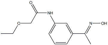 2-ethoxy-N-{3-[1-(hydroxyimino)ethyl]phenyl}acetamide 化学構造式