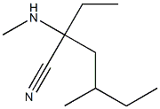 2-ethyl-4-methyl-2-(methylamino)hexanenitrile,,结构式
