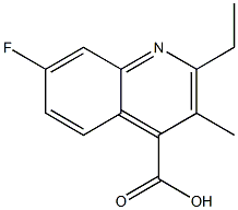 2-ethyl-7-fluoro-3-methylquinoline-4-carboxylic acid Structure