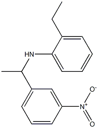 2-ethyl-N-[1-(3-nitrophenyl)ethyl]aniline Struktur
