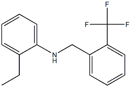 2-ethyl-N-{[2-(trifluoromethyl)phenyl]methyl}aniline,,结构式