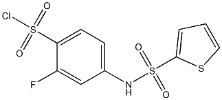2-fluoro-4-[(thien-2-ylsulfonyl)amino]benzenesulfonyl chloride 化学構造式