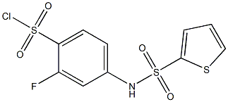 2-fluoro-4-[(thien-2-ylsulfonyl)amino]benzenesulfonyl chloride 结构式