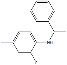 2-fluoro-4-methyl-N-(1-phenylethyl)aniline Struktur