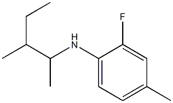 2-fluoro-4-methyl-N-(3-methylpentan-2-yl)aniline,,结构式