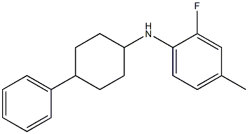 2-fluoro-4-methyl-N-(4-phenylcyclohexyl)aniline 化学構造式