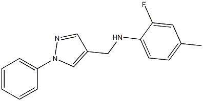 2-fluoro-4-methyl-N-[(1-phenyl-1H-pyrazol-4-yl)methyl]aniline|