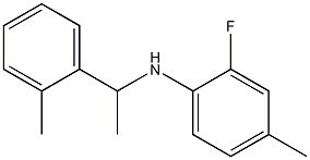 2-fluoro-4-methyl-N-[1-(2-methylphenyl)ethyl]aniline Structure