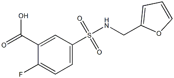 2-fluoro-5-[(furan-2-ylmethyl)sulfamoyl]benzoic acid Structure