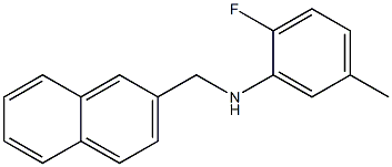 2-fluoro-5-methyl-N-(naphthalen-2-ylmethyl)aniline Struktur