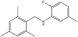 2-fluoro-5-methyl-N-[(2,4,6-trimethylphenyl)methyl]aniline 化学構造式