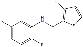 2-fluoro-5-methyl-N-[(3-methylthiophen-2-yl)methyl]aniline Struktur