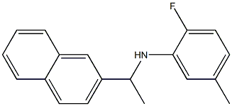 2-fluoro-5-methyl-N-[1-(naphthalen-2-yl)ethyl]aniline Structure