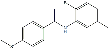 2-fluoro-5-methyl-N-{1-[4-(methylsulfanyl)phenyl]ethyl}aniline Structure