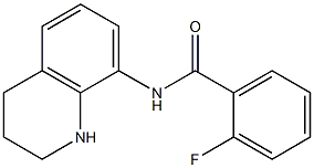 2-fluoro-N-(1,2,3,4-tetrahydroquinolin-8-yl)benzamide,,结构式
