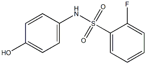 2-fluoro-N-(4-hydroxyphenyl)benzene-1-sulfonamide 结构式