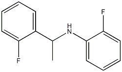 2-fluoro-N-[1-(2-fluorophenyl)ethyl]aniline Struktur