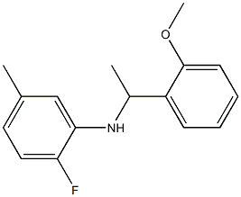 2-fluoro-N-[1-(2-methoxyphenyl)ethyl]-5-methylaniline 结构式