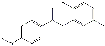 2-fluoro-N-[1-(4-methoxyphenyl)ethyl]-5-methylaniline 结构式