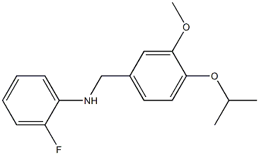 2-fluoro-N-{[3-methoxy-4-(propan-2-yloxy)phenyl]methyl}aniline,,结构式