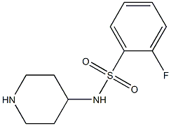 2-fluoro-N-piperidin-4-ylbenzenesulfonamide Struktur