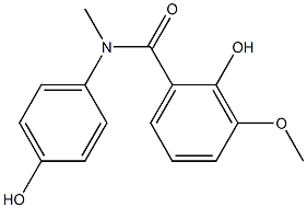 2-hydroxy-N-(4-hydroxyphenyl)-3-methoxy-N-methylbenzamide Struktur