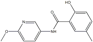 2-hydroxy-N-(6-methoxypyridin-3-yl)-5-methylbenzamide,,结构式