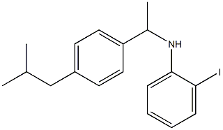 2-iodo-N-{1-[4-(2-methylpropyl)phenyl]ethyl}aniline Structure