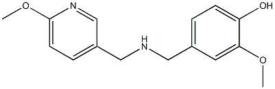 2-methoxy-4-({[(6-methoxypyridin-3-yl)methyl]amino}methyl)phenol Struktur