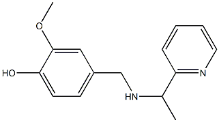 2-methoxy-4-({[1-(pyridin-2-yl)ethyl]amino}methyl)phenol Structure