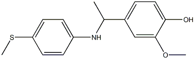 2-methoxy-4-(1-{[4-(methylsulfanyl)phenyl]amino}ethyl)phenol Structure