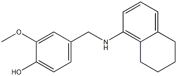 2-methoxy-4-[(5,6,7,8-tetrahydronaphthalen-1-ylamino)methyl]phenol Struktur