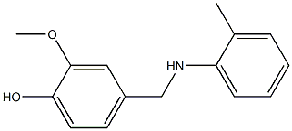 2-methoxy-4-{[(2-methylphenyl)amino]methyl}phenol 化学構造式