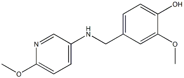 2-methoxy-4-{[(6-methoxypyridin-3-yl)amino]methyl}phenol 化学構造式