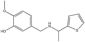 2-methoxy-5-({[1-(thiophen-2-yl)ethyl]amino}methyl)phenol 结构式