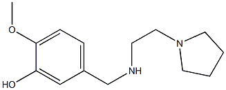 2-methoxy-5-({[2-(pyrrolidin-1-yl)ethyl]amino}methyl)phenol Struktur