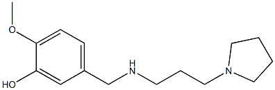 2-methoxy-5-({[3-(pyrrolidin-1-yl)propyl]amino}methyl)phenol Struktur