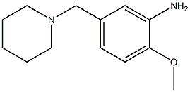 2-methoxy-5-(piperidin-1-ylmethyl)aniline Struktur