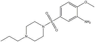 2-methoxy-5-[(4-propylpiperazine-1-)sulfonyl]aniline,,结构式