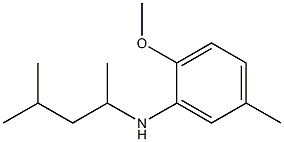 2-methoxy-5-methyl-N-(4-methylpentan-2-yl)aniline Struktur