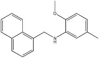 2-methoxy-5-methyl-N-(naphthalen-1-ylmethyl)aniline,,结构式