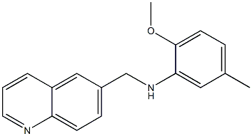 2-methoxy-5-methyl-N-(quinolin-6-ylmethyl)aniline Struktur